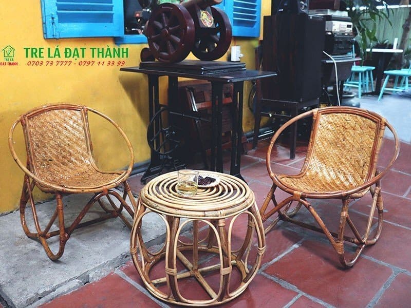 Bộ Bàn Ghế Mây Uống Trà - BBGMUT001